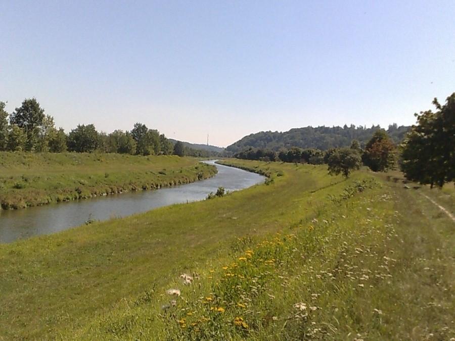 Wijąca się rzeka Opava