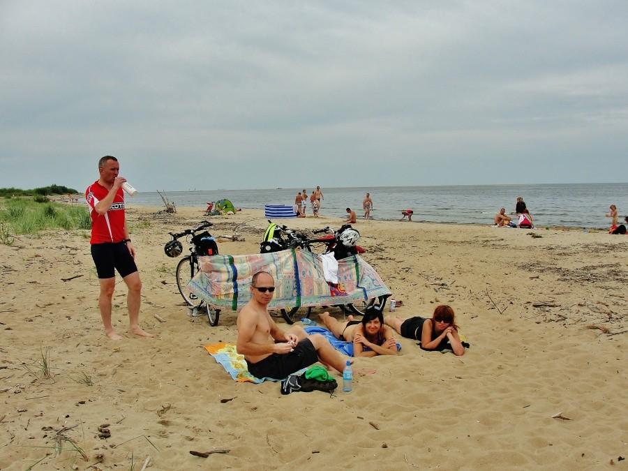 Na plaży w Mikoszewie.