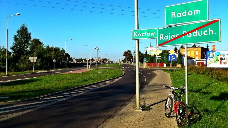 I w końcu Radom. Na liczniku 68km..