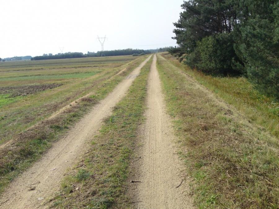 Wałami na odkrytym terenie i przy dość silnym wietrze jechało się ciężko