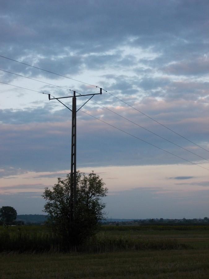 Słup w polach