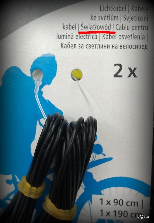 światłowód rowerowy ;)