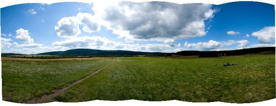 Panorama Gór Izerskich z Chatki Górzystów