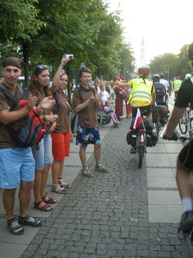 VII Piotrkowska Pielgrzymka Rowerowa - przywitanie