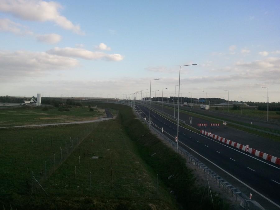 ... skrzyżowanie autostrad w Strykowie ...