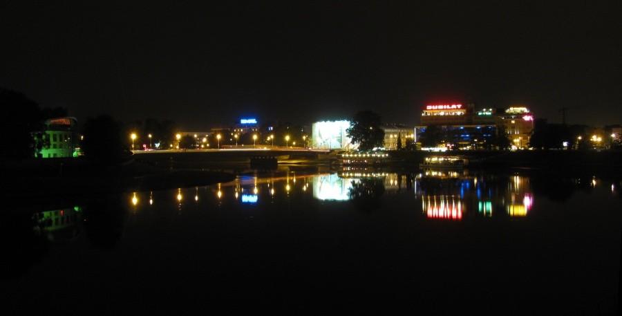 krakowska Wisła nocą