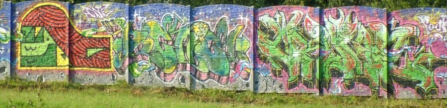 Grafiti w pobliżu M1 w Czeladzi