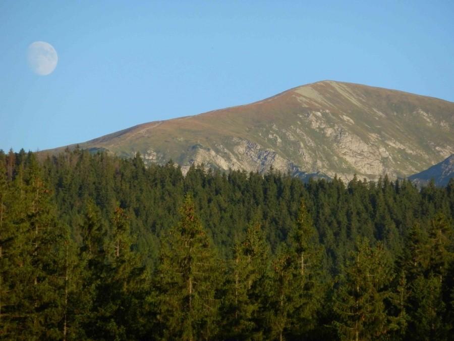 Księżyc nad Tatrami.