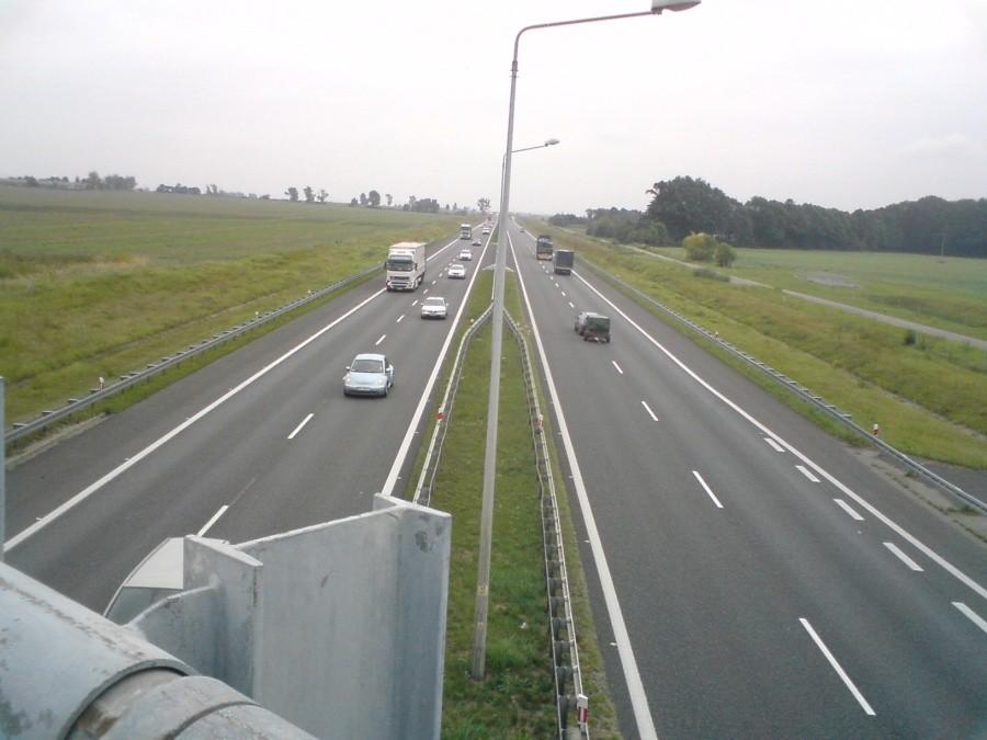 Autostrada A4 niedaleko węzła Przylesie