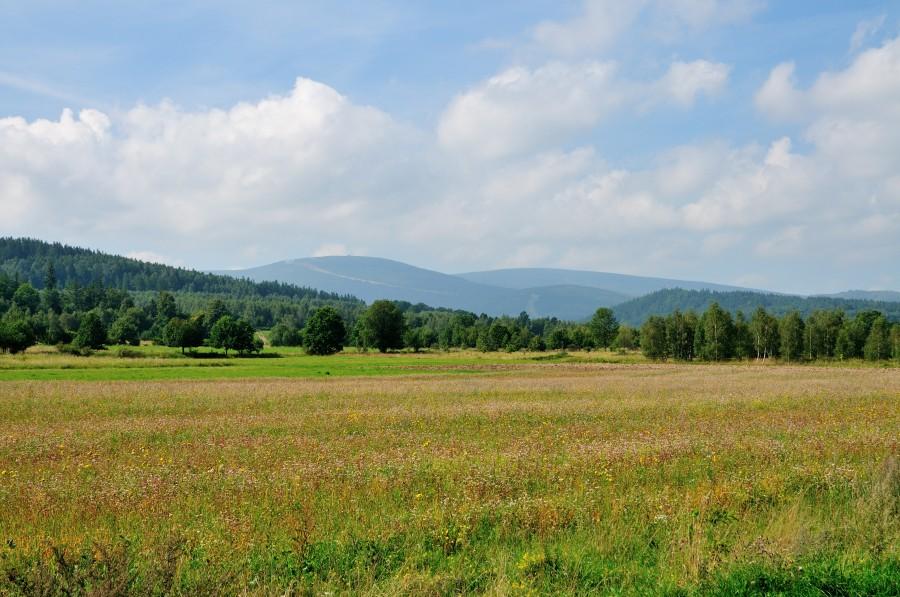 Panorama Gór Izerskich z królującym Stogiem Izerskim