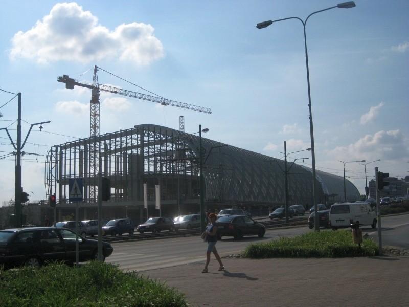 Dworzec Główny w budowie