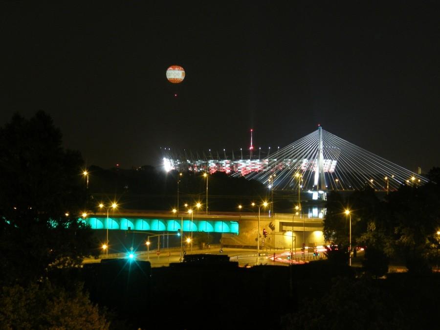 Stadion Narodowy i most Świętokrzyski