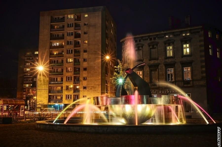 Sosnowiec - fontanna na Placu Ćwierka