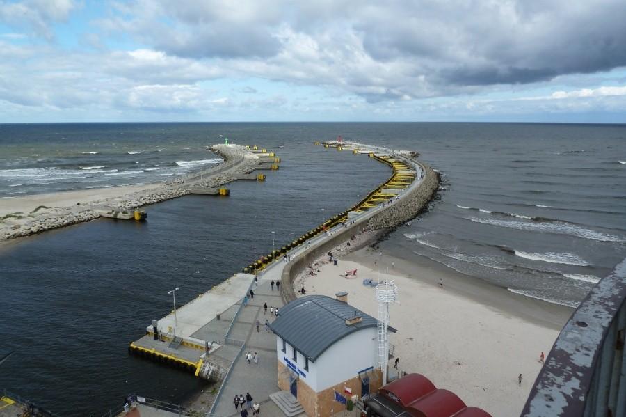 Widok z latarni morskiej w Kołobrzegu