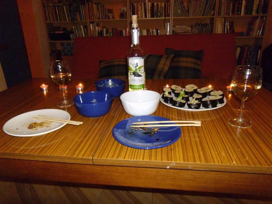 A na kolację pyszne Sushi ...