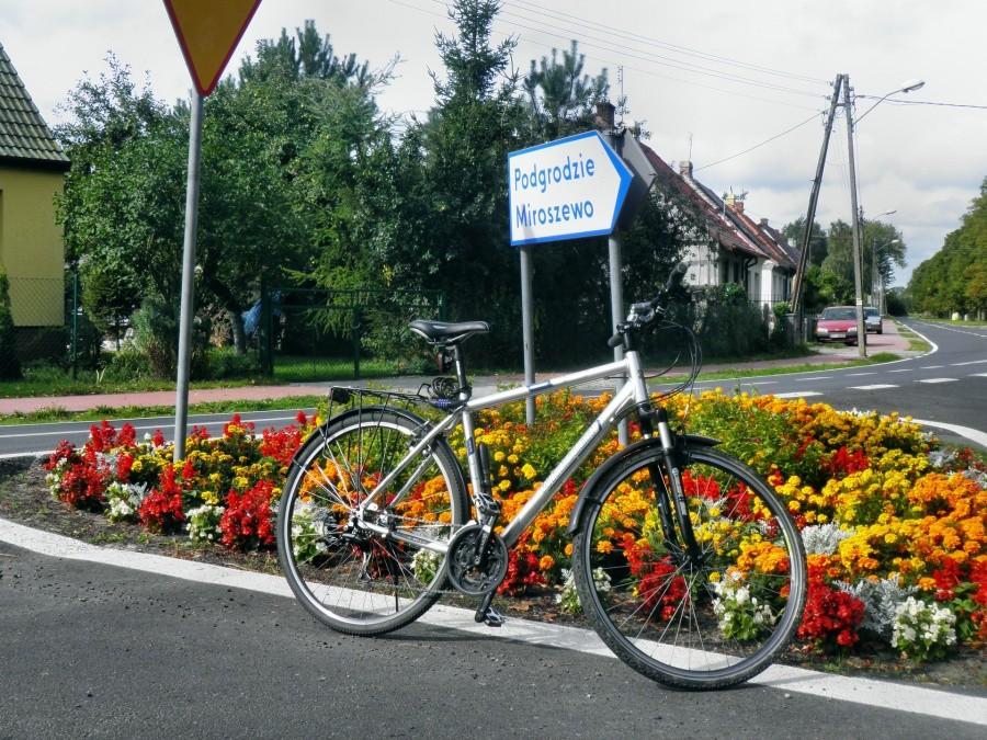 Tak ładnie prezentuje się mój rower (sakwy zdjąłem) po "liftingu" na kobierca kwiatów.