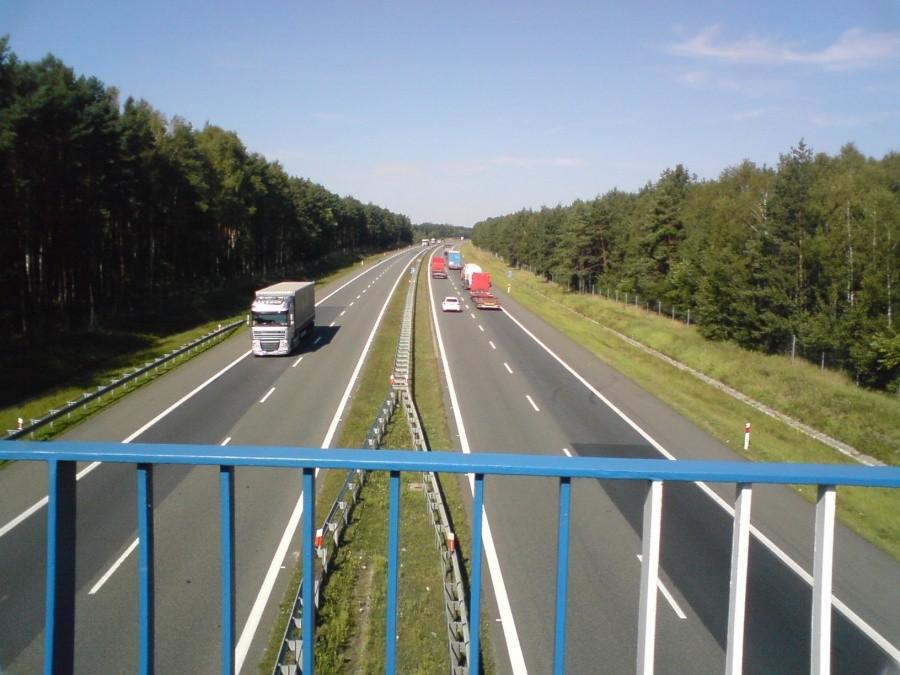 Autostrada A4 w okolicach wsi Ochodze