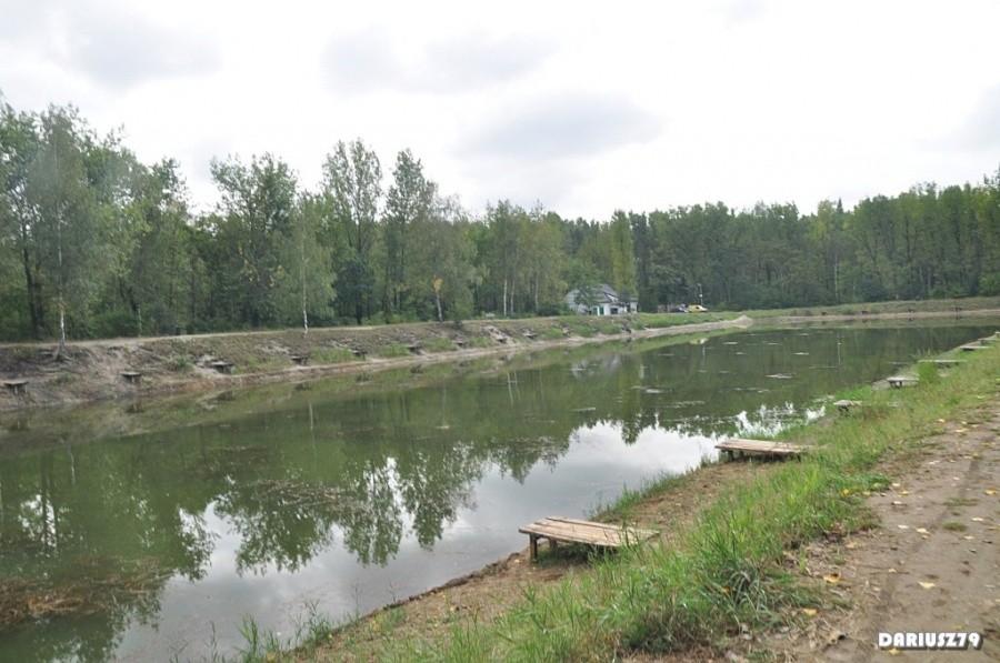 Szlak rowerowy trzech cesarzy - Sosnowiec staw w lesie Modrzejów