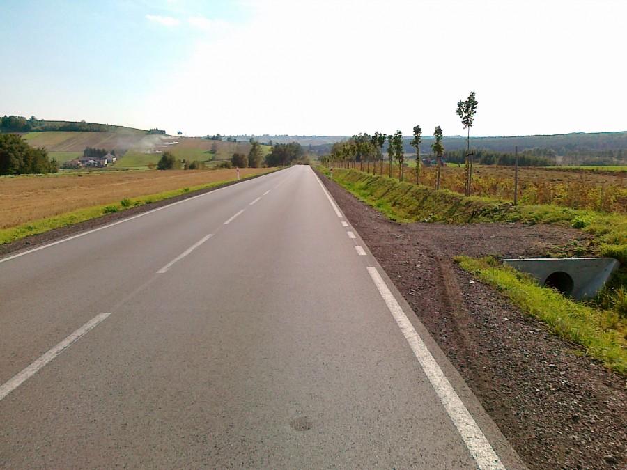 Pusta droga w kierunku Trzyciąża