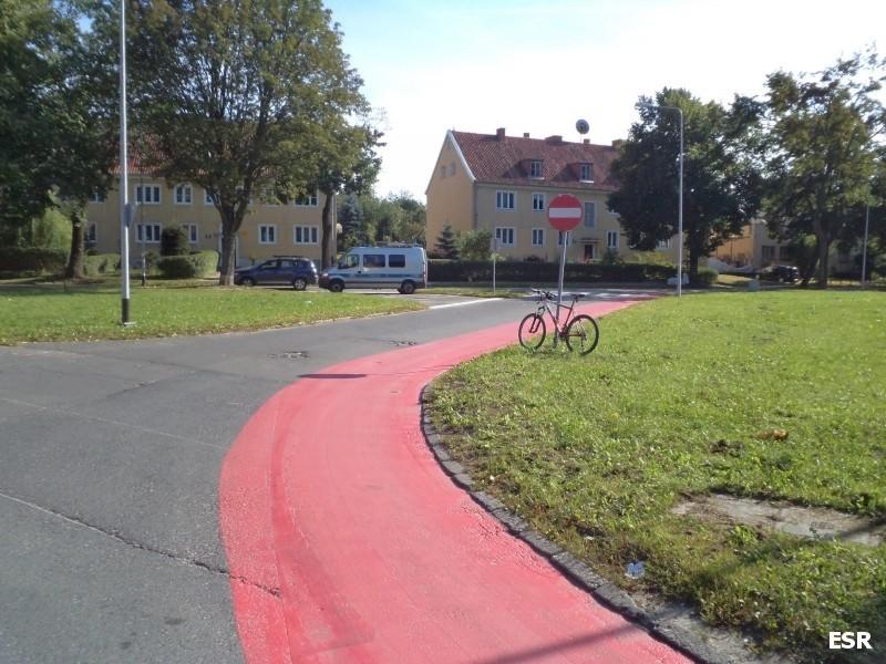 Pierwszy elbląski kontrapas rowerowy (w budowie)