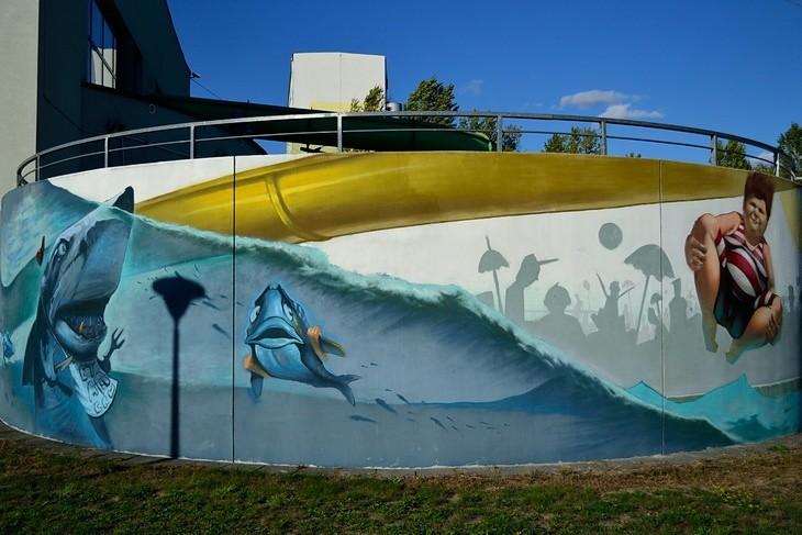 Mural - Teofilów - Wodny Raj (Etam Cru)