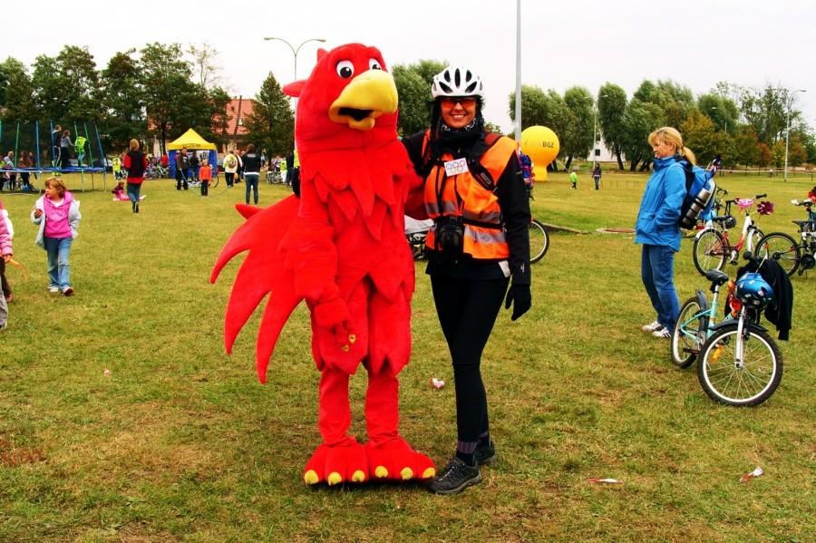 Maskotka na Szkolnej Olimpiadzie Rowerowej w Tczewie i ja