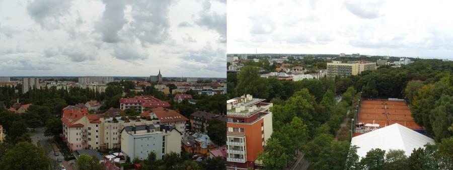 Jeszcze jedna fotka widok na Kołobrzeg z dość sporego tarasu ;).