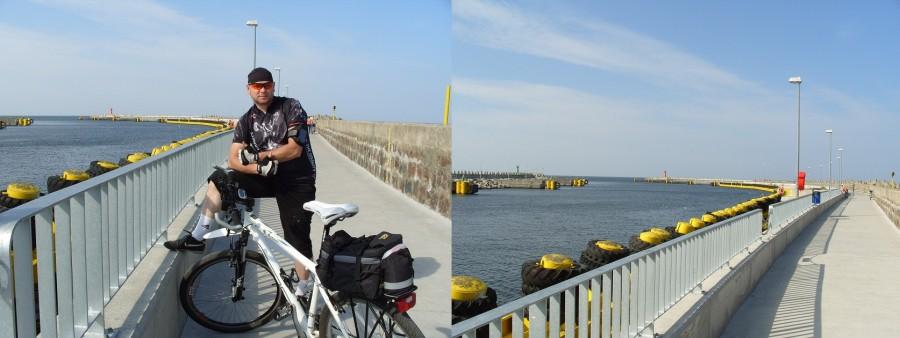A to już wychodząca w morze dalsza część przystani portowej, niestety nie pojechałem na koniec tego pięknego deptaku bo zobaczyłem zakaz jazdy rowerem ;(( a prowadzić rower to nie tędy droga.