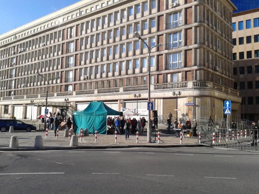 Pikieta na Pl. Powstańców Warszawy - "Obudź się Polsko" - sobota 9 rano