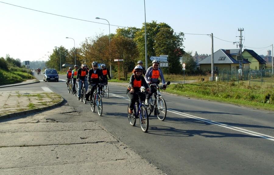 Rowerzyści w drodze – początek trasy