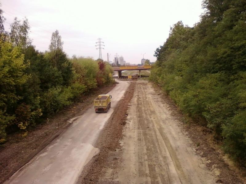 Widok z kładki na zachód