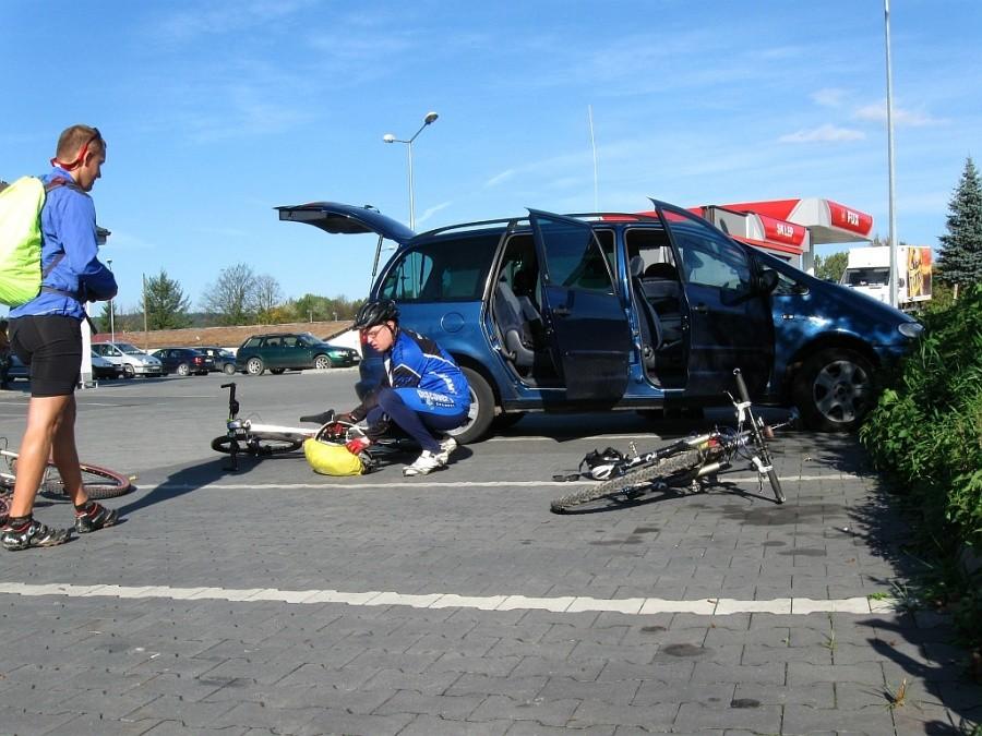 Rozładunek w Lesku.