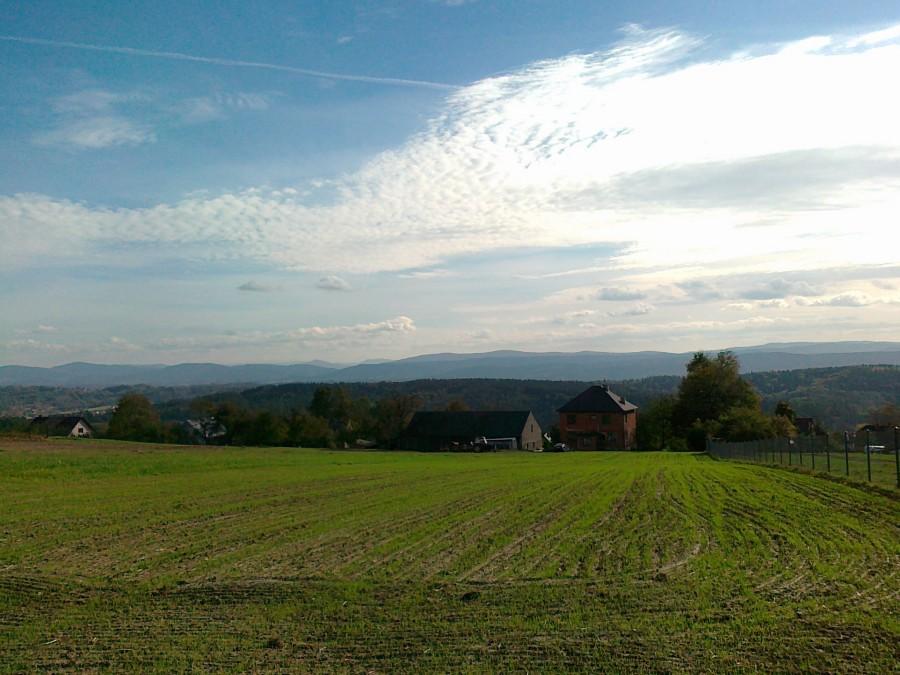 Widok na góry za Radziszowem