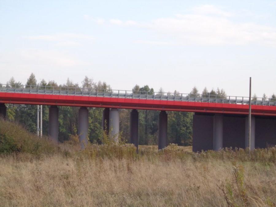 wiaduk a pod nim szlak biegnie..pttk zadbało o przejezdność