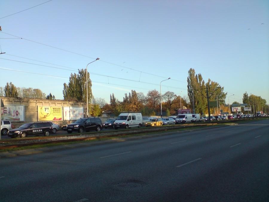 Korek na Wókniarzy w Łodzi