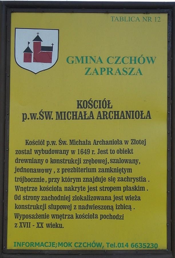 Tablica informacyjna gminy Czchów