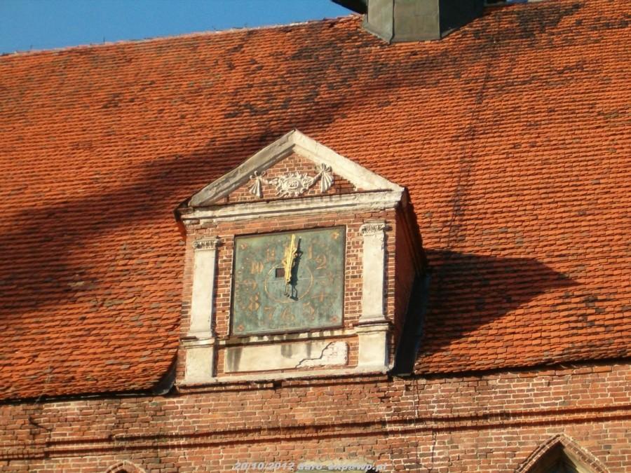 Wycieczka rowerowa. Tczew-Elbląg-Frombork. Zegar na Katedrze we Fromborku.