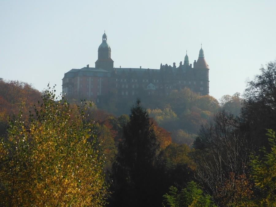 Zamek Książ widziany ze Świebodzic,