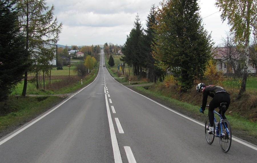 zjazd prostą w Dominikowicach