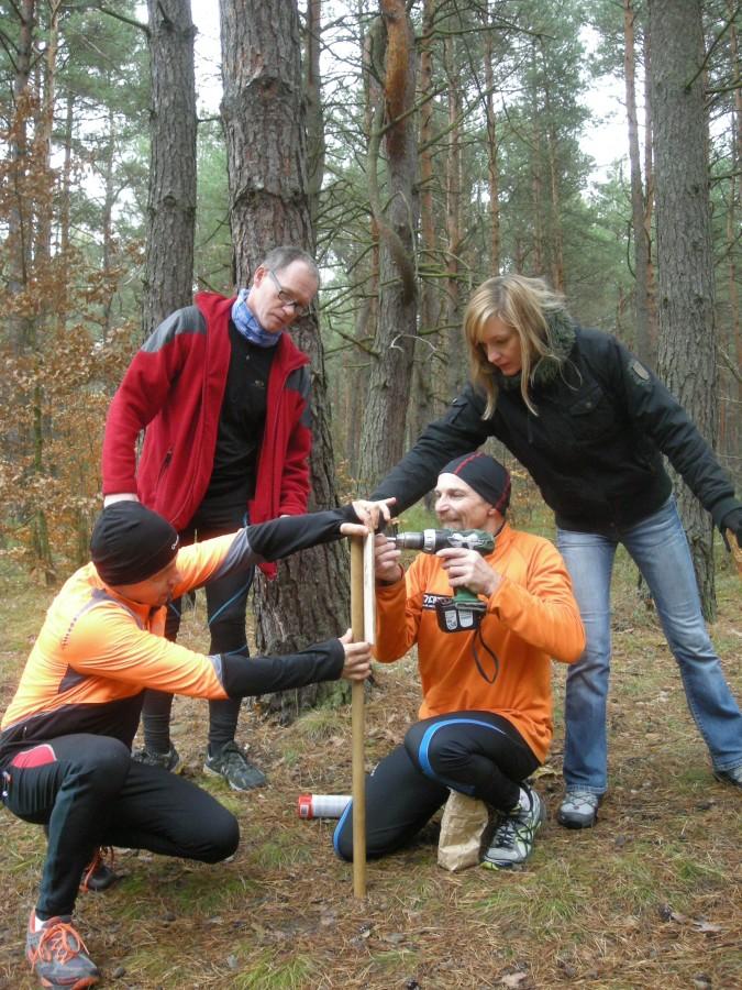 Jesienny Biatlon Biegowy 2012 - znakowanie trasy biegowej