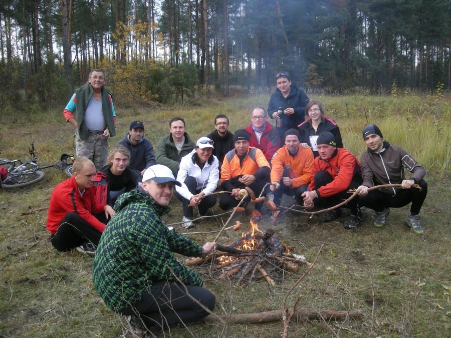 Jesienny Biatlon Biegowy 2012 - ognisko na zakończenie