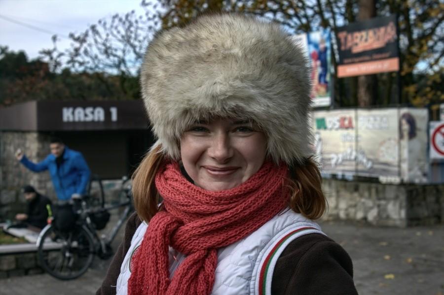 nasz lisek jeszcze usmiechnięty ale juz niedługo zacznie uciekać :)