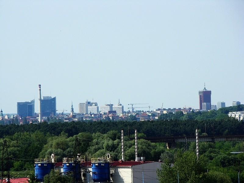 Widok na poznańskie centrum z Koziegłów