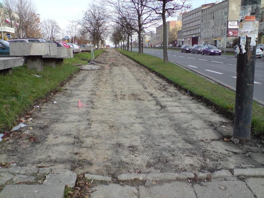 Budowa ddr w Łodzi na Piłsudskiego
