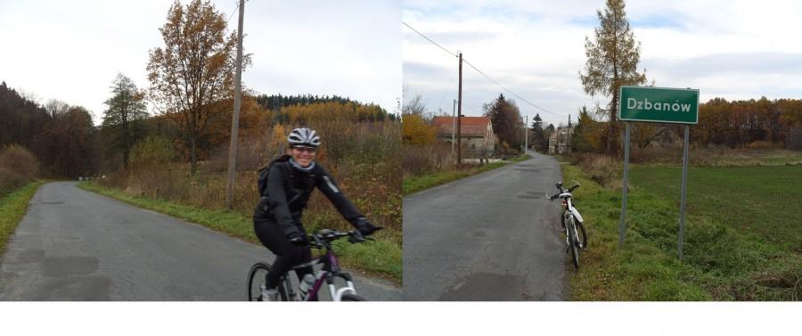 Zjazd do Dzbanowa i uśmiechnięta Ania czyli nowe slicki się sprawują ;).