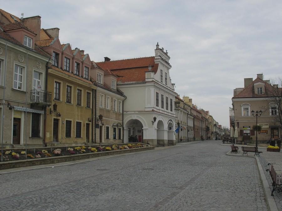 Sandomierz – kamieniczki na Rynku, pierzeja zachodnia