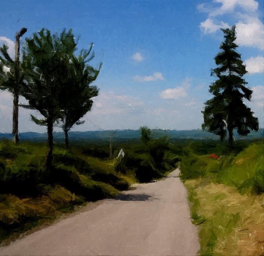 Fotosketcher - na szczycie podjazdu pod Rudno
