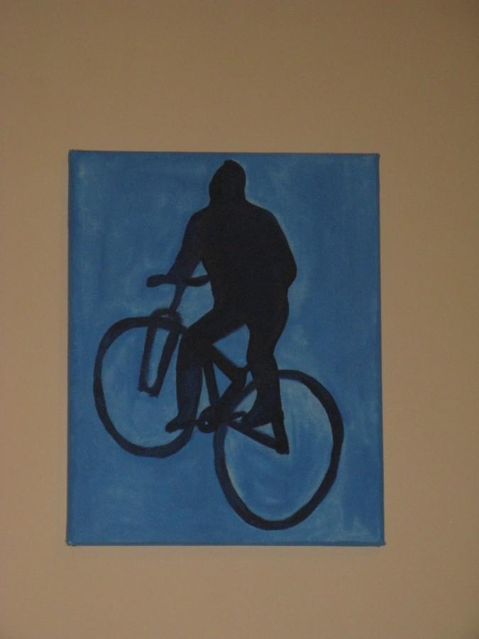 Obraz "Niebieski biker"