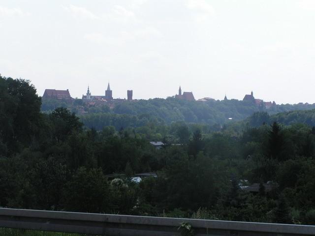 Panorama Chełmna z mostu na Wiśle