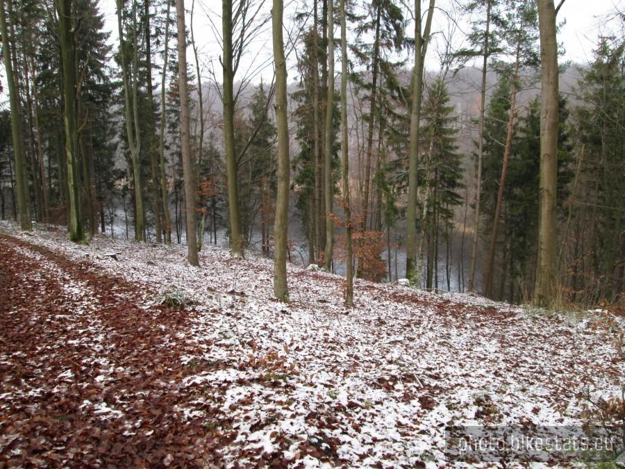 Widok na Jezioro Ciche koło Kartuz